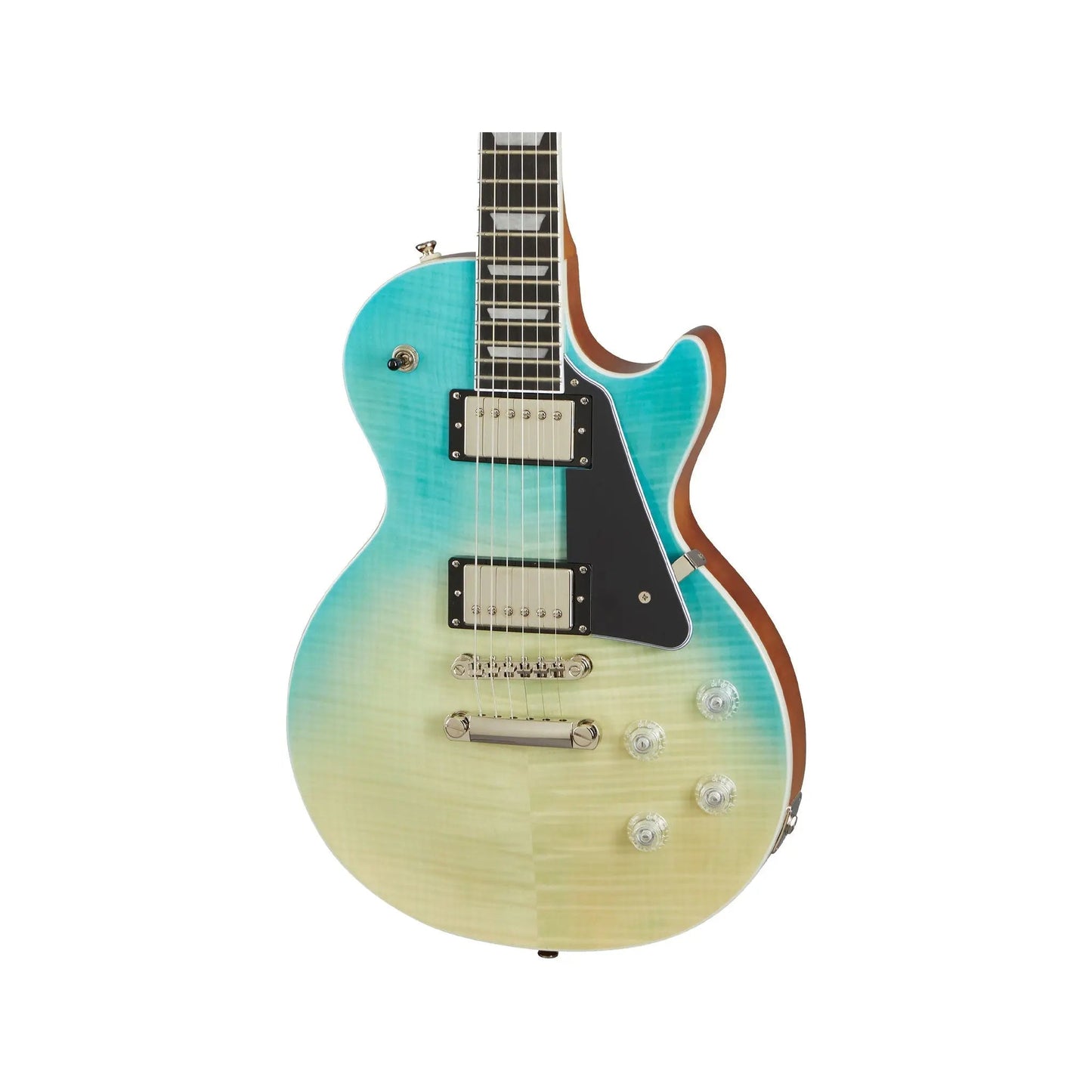 Epiphone Les Paul Modern Figured Caribbean Blue Fade Electric Guitars Epiphone Art of Guitar